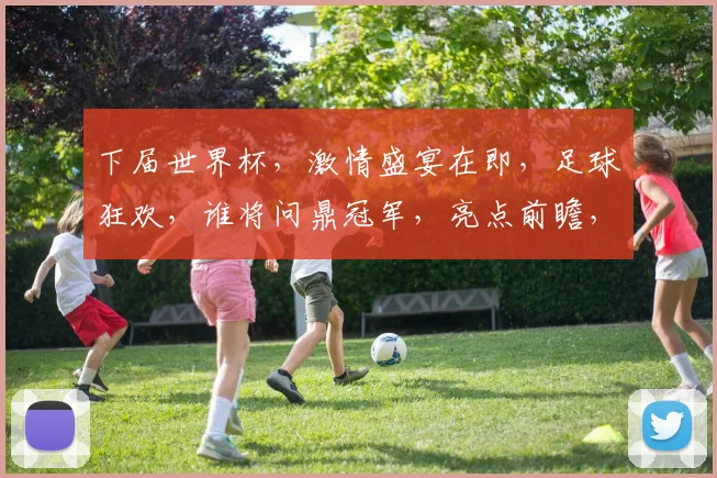 下届世界杯，激情盛宴在即，足球狂欢，谁将问鼎冠军，亮点前瞻，不容错过